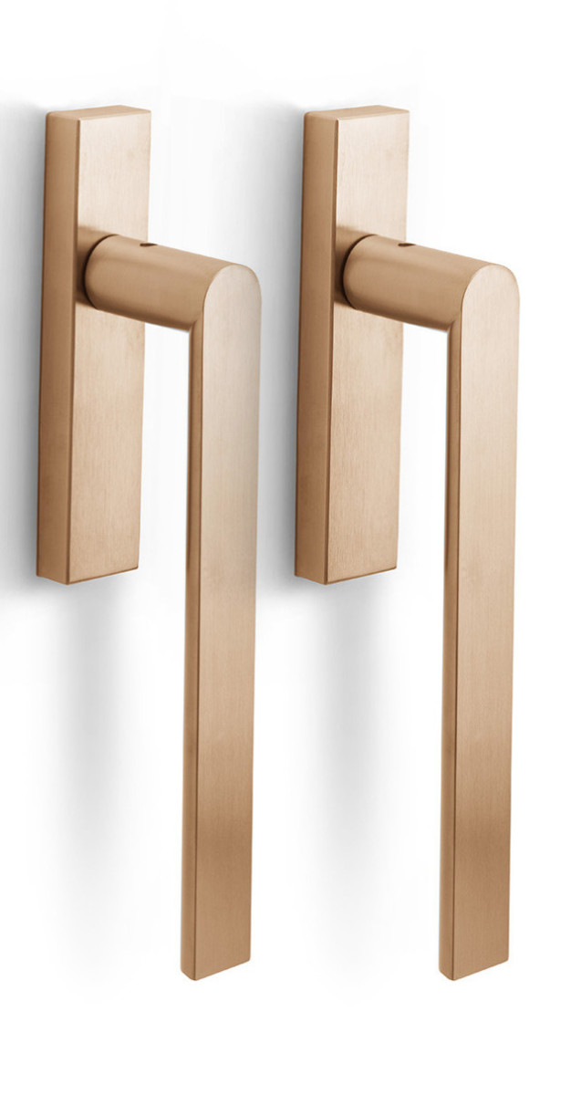 PBA230PAY - set of lift-up sliding door handles profile cylinder hole Y69 PVD light bronze