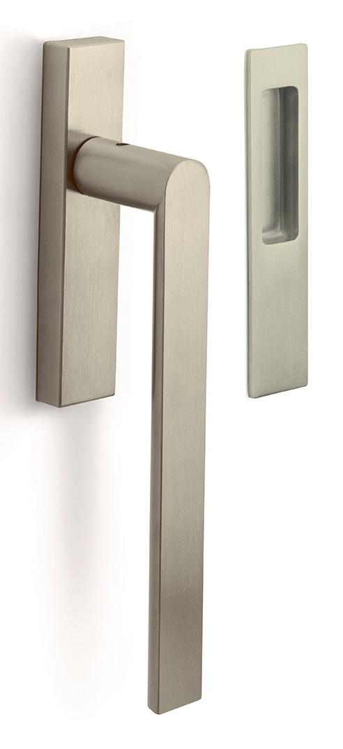 PBA230Y - solid set internal lift-up sliding door handle porfile including cylinder hole PC69