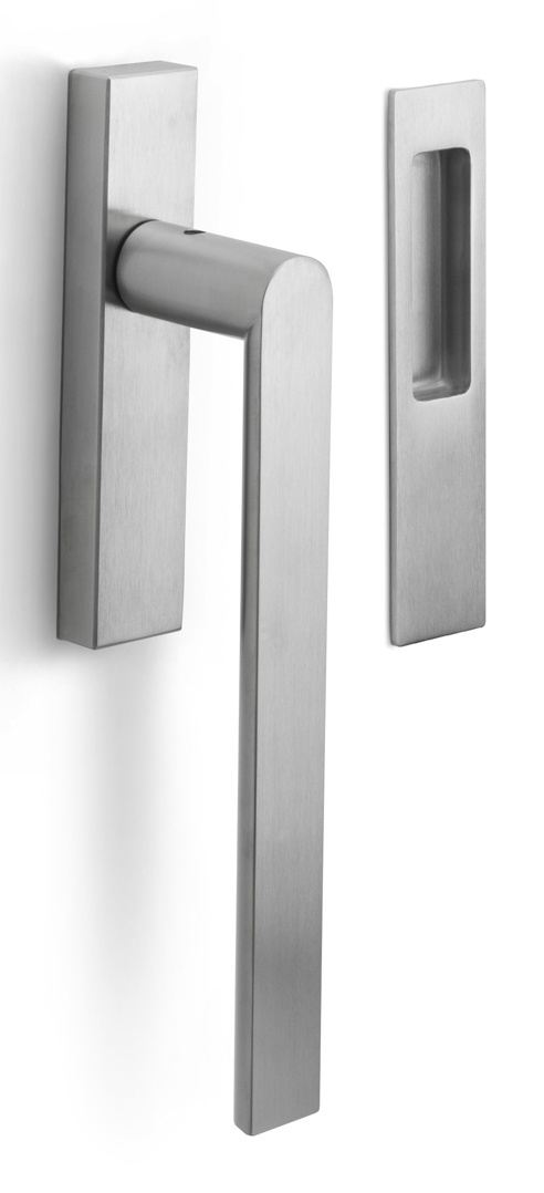 PBA230Y - lift-up sliding door handle profile cylinder hole Y69 satin stainless steel