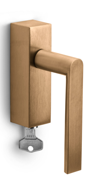 PBA100-DKLOCK - L ARC PBA100-DKLOCK locking tilt and turn window handle PVD light bronze left-turning