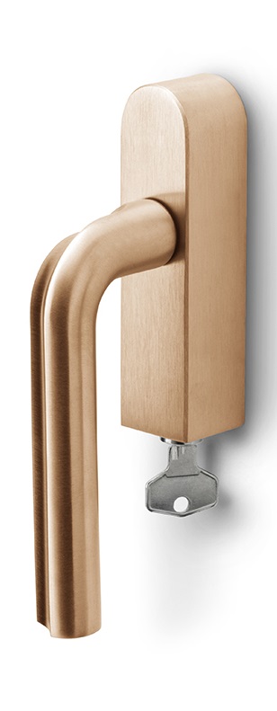 DR100-DKLOCK-O - R ECLIPSE DR100-DKLOCK-O locking tilt and turn window handle PVD light bronze right-turning