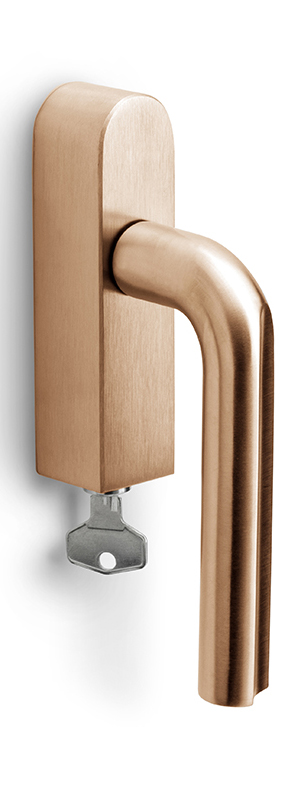 DR101-DKLOCK-O - L ECLIPSE DR101-DKLOCK-O locking tilt and turn window handle PVD light bronze left-turning