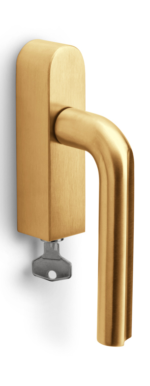 DR101-DKLOCK-O - L ECLIPSE DR101-DKLOCK-O locking tilt and turn window handle PVD satin gold left-turning