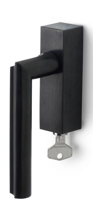 DR102-DKLOCK - R ECLIPSE DR102-DKLOCK locking tilt and turn window handle PVD satin black right-turning