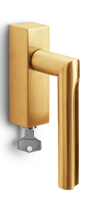 DR103-DKLOCK - L ECLIPSE DR103-DKLOCK locking tilt and turn window handle PVD satin gold left-turning