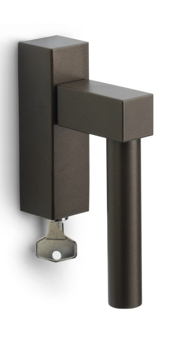 EK102-DKLOCK - locking tilt and turn window handle bronze