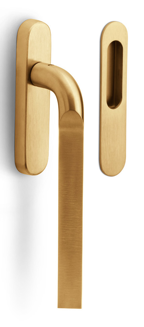 GL230 - lift-up sliding door handle blank PVD satin gold