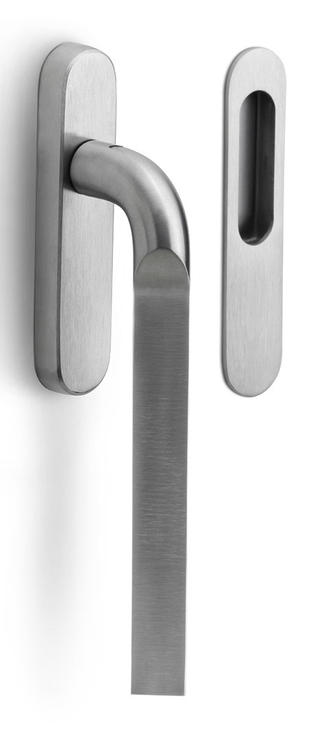 GL230 - lift-up sliding door handle blank satin stainless steel
