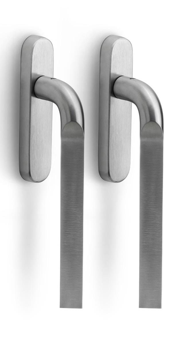 GL230PAY - set of lift-up sliding door handles with profile cylinder hole Y69 satin stainless steel