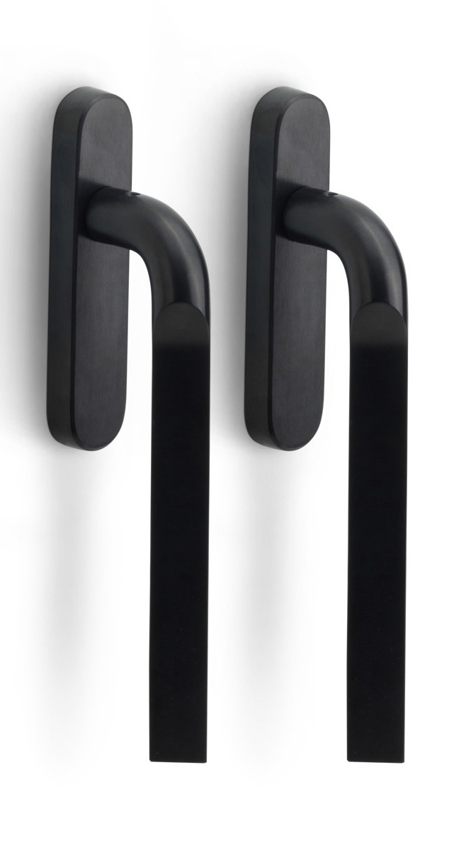 GL230PAY - set of lift-up sliding door handles with profile cylinder hole Y69 PVD satin black