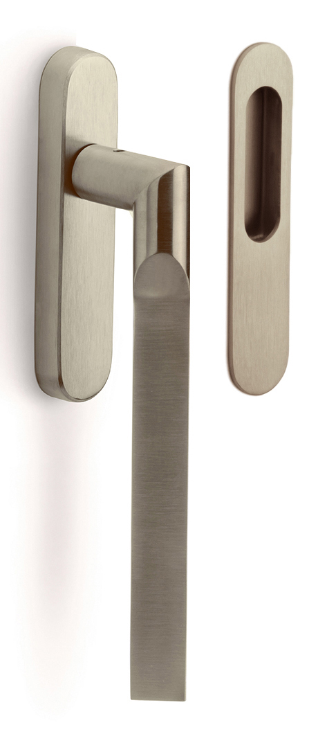 GL231Y - solid set internal lift-up sliding door handle porfile including cylinder hole PC69