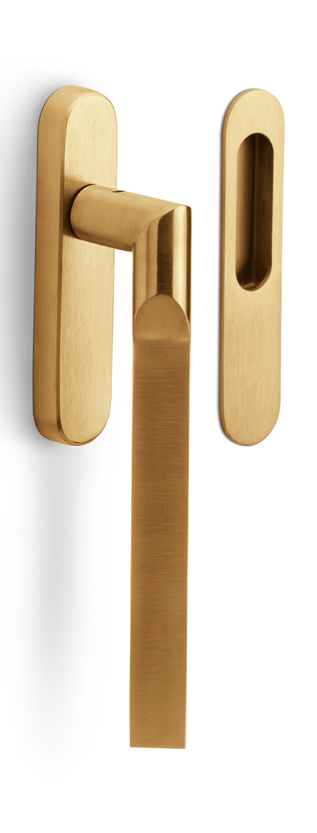GL231 - lift-up sliding door handle blank PVD satin gold