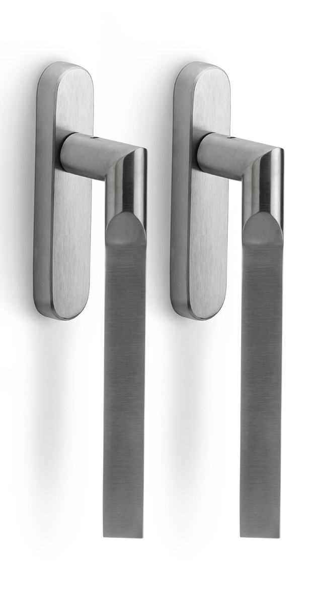 GL231PAY - set of lift-up sliding door handles with profile cylinder hole Y69 satin stainless steel