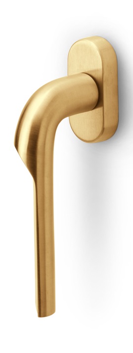 GL100-DK-O - R RIVIO GL100-DK-O non-locking tilt and turn window handle PVD satin gold right-turning