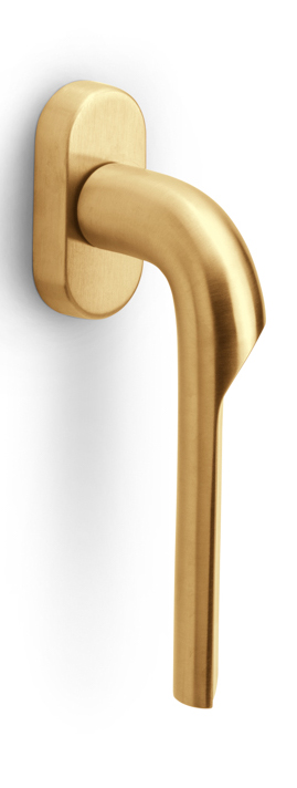GL100-DK-O - L RIVIO GL100-DK-O non-locking tilt and turn window handle PVD satin gold left-turning