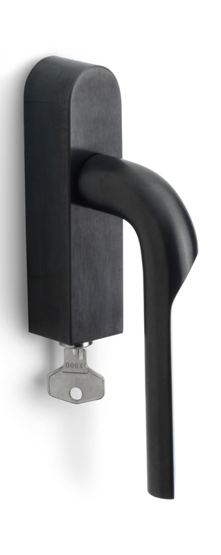 GL100-DKLOCK-O - L RIVIO GL100-DKLOCK-O locking tilt and turn window handle PVD satin black left-turning