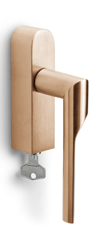 GL101-DKLOCK-O - L RIVIO GL101-DKLOCK-O locking tilt and turn window handle PVD light bronze left-turning