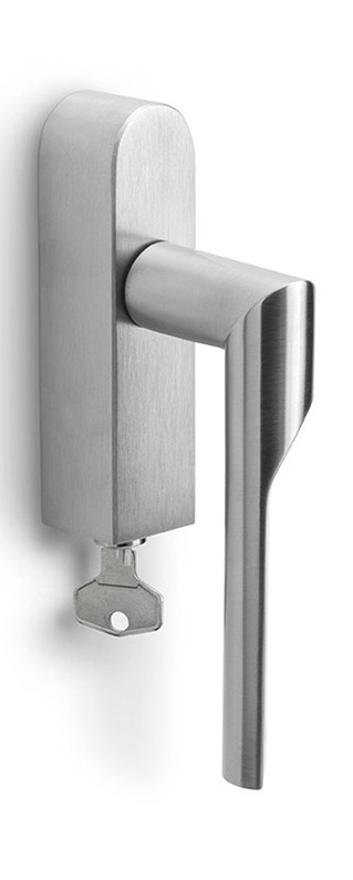 GL101-DKLOCK-O - L RIVIO GL101-DKLOCK-O locking tilt and turn window handle satin stainless steel left-turning