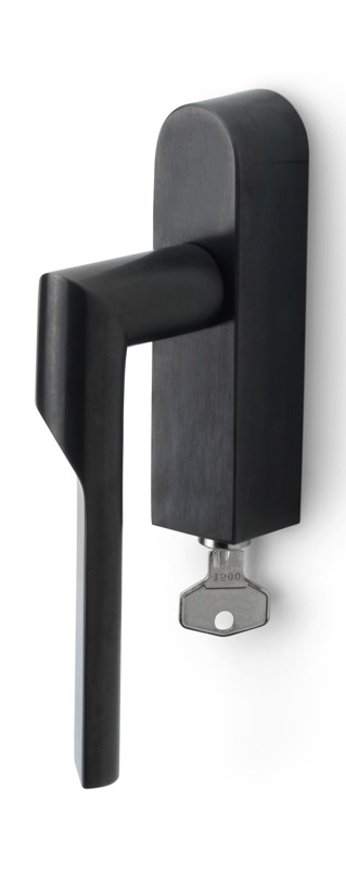 GL101-DKLOCK-O - R RIVIO GL101-DKLOCK-O locking tilt and turn window handle PVD satin black right-turning
