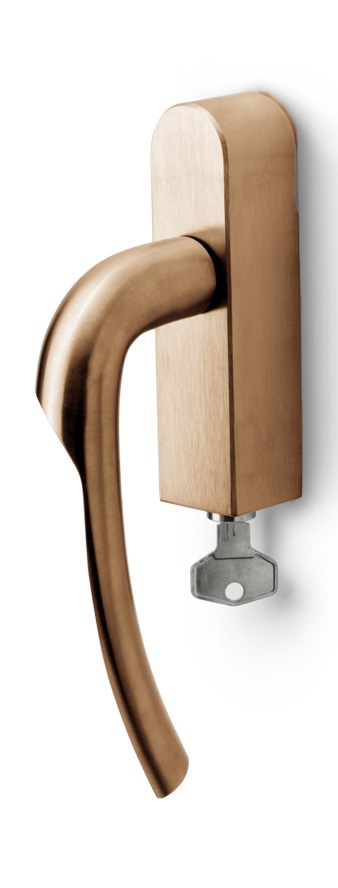 GL102-DKLOCK-O - R RIVIO GL102-DKLOCK-O locking tilt and turn window handle PVD light bronze right-turning