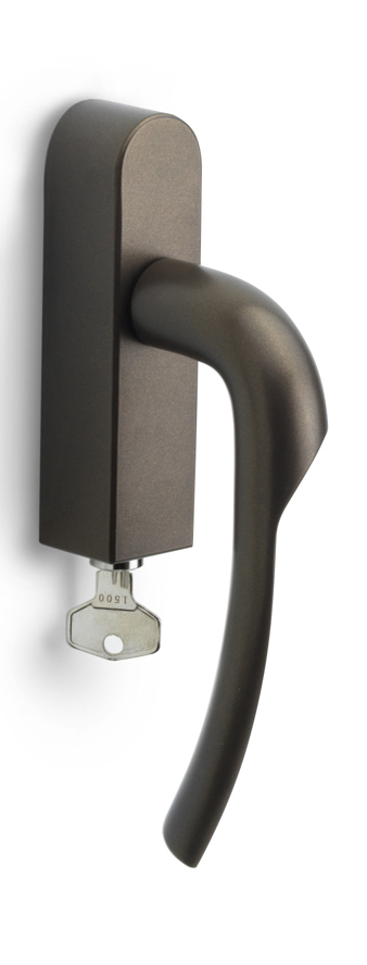 GL102-DKLOCK-O - L RIVIO GL102-DKLOCK-O locking tilt and turn window handle bronze left-turning
