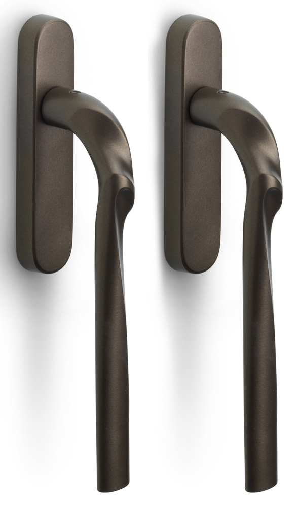 ZH230PAY - set of lift-up sliding door handles with profile cylinder hole Y69 bronze