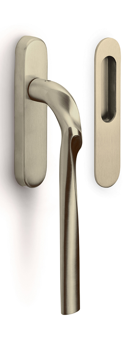 ZH230Y - solid set internal lift-up sliding door handle porfile including cylinder hole PC69