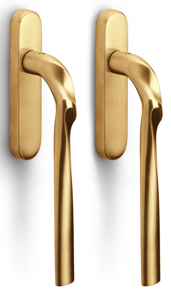 ZH230PAY - set of lift-up sliding door handles with profile cylinder hole Y69 PVD satin gold
