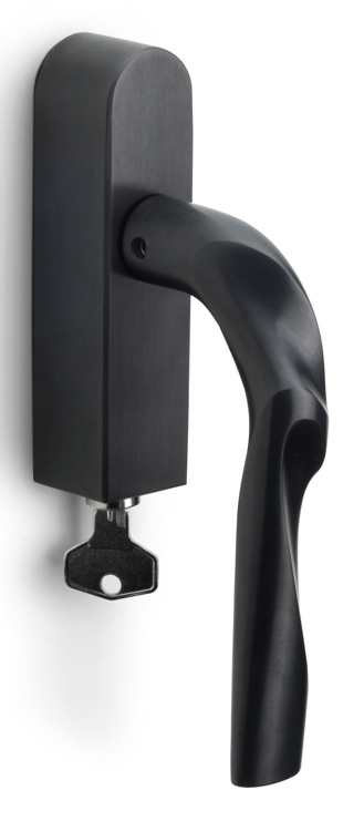 ZH100-DKLOCK-O - R ELEEZ ZH100-DKLOCK-O locking tilt and turn window handle PVD satin black right-turning