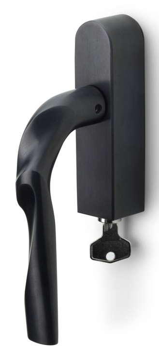 ZH100-DKLOCK-O - L ELEEZ ZH100-DKLOCK-O locking tilt and turn window handle PVD satin black left-turning