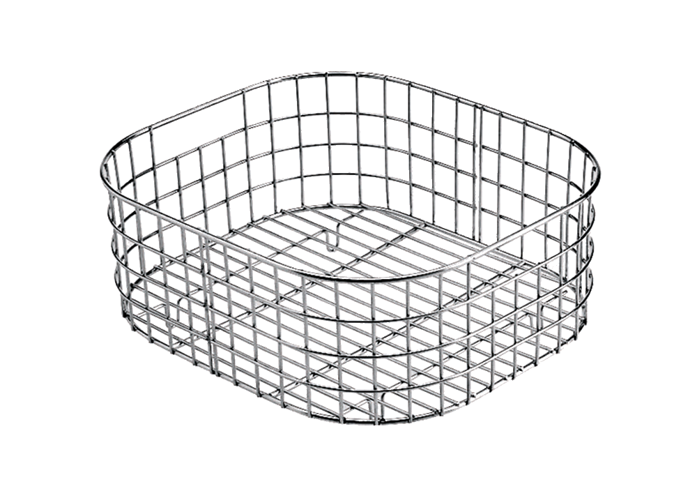 AISI 304 polished stainless steel basket