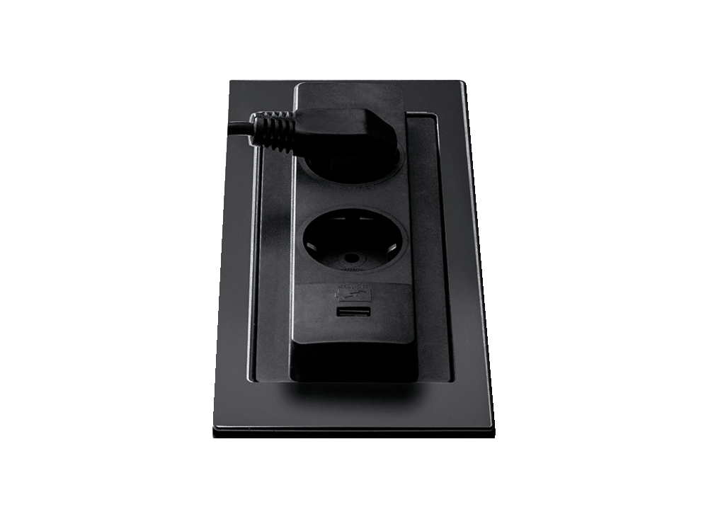 Rotating top power socket holder
